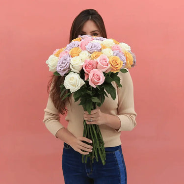 Assorted Colors Long Stem Roses